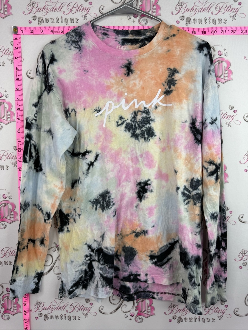 PINK Victoria's Secret Multicolor Tie-Dye Long Sleeve Tee